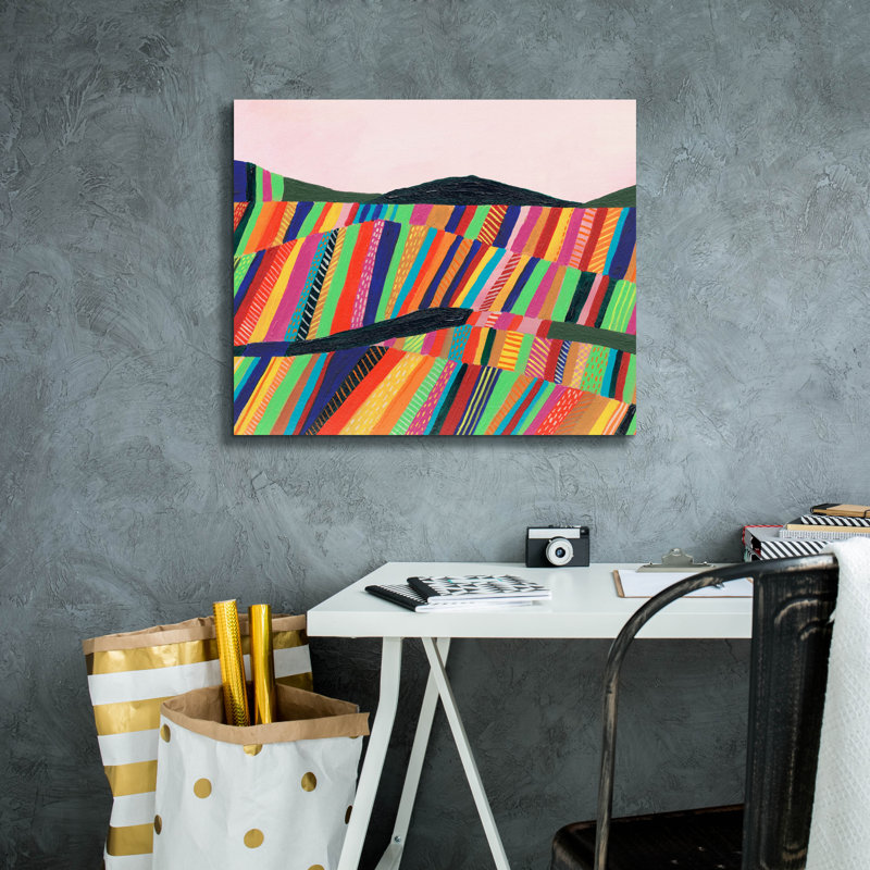 " Rainbow Fields II " Print, 20" H x 24" W x 0.75" D
