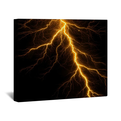 Electric Lightning Bolt Canvas Gallery Wrap in Many Sizes