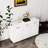 Large Capacity Side Table - White With 3 Doors And Superb Painting Quality Sideboard Ample Storage Capacity, Fine Touch