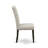 5 Piece Kitchen Table & Chairs Set Includes a Round Dining Room Table with Pedestal and 4 Doeskin Linen Fabric Upholstered Chairs, Wire brushed Black-806940743-806940741-806940740