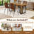 Dining Table Set,67"L X 36"W Modern Rectangular Dining Table With Suede Dining Chairs-114161248