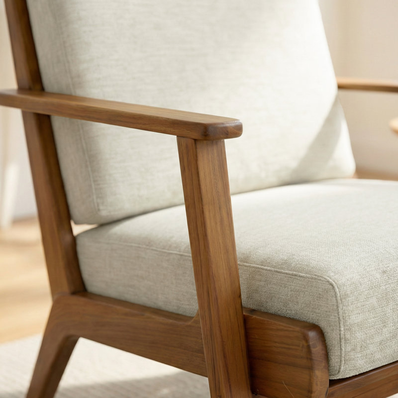 Fauteuil Roddney, Crème ; lin