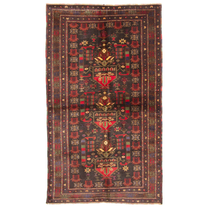 Tapis noir Rizbaft 3 pi 7 po x 6 pi 3 po