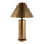 Lampe de table cylindrique avec abat-jour conique en fer pour éclairage de chevet - Petite lampe d'appoint contemporaine pour salon - 66 cm, bronze