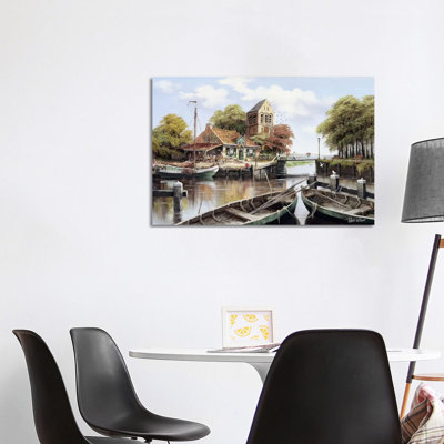 Dutch Waterhouse by Reint Withaar - Wrapped Canvas Print