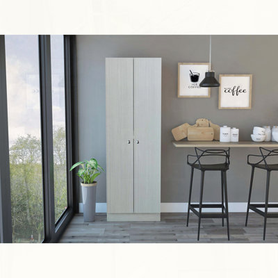 Multistorage Pantry Cabinet with Five Shelves and Double Doors