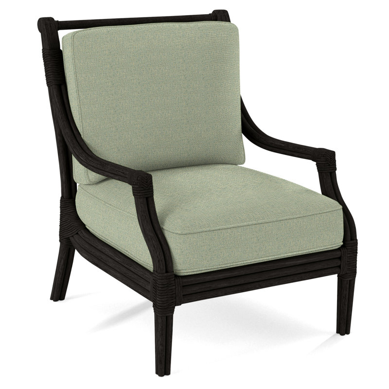 Fauteuil l 32 po Inveron, Noir antique, Tissu vert performance 0851-54