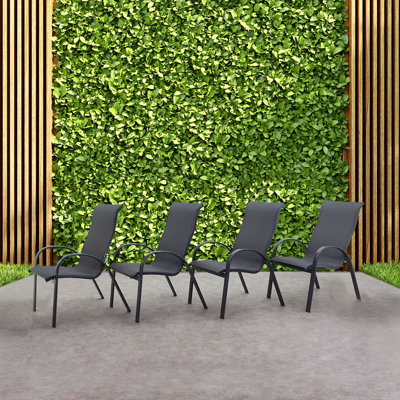 Abbie-Lea Outdoor Stacking Dining Armchair with Cushions