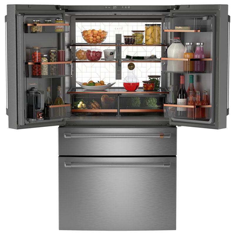Café ENERGY STAR 23.2 Cu. Ft. Smart Counter-Depth 4-Door French-Door Refrigerator With Dual-Dispense Autofill Pitcher
