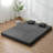 Folding Sofa Bed 3-in-1 Foldable Couch Bed with 2 Pillows Dark Grey Queen