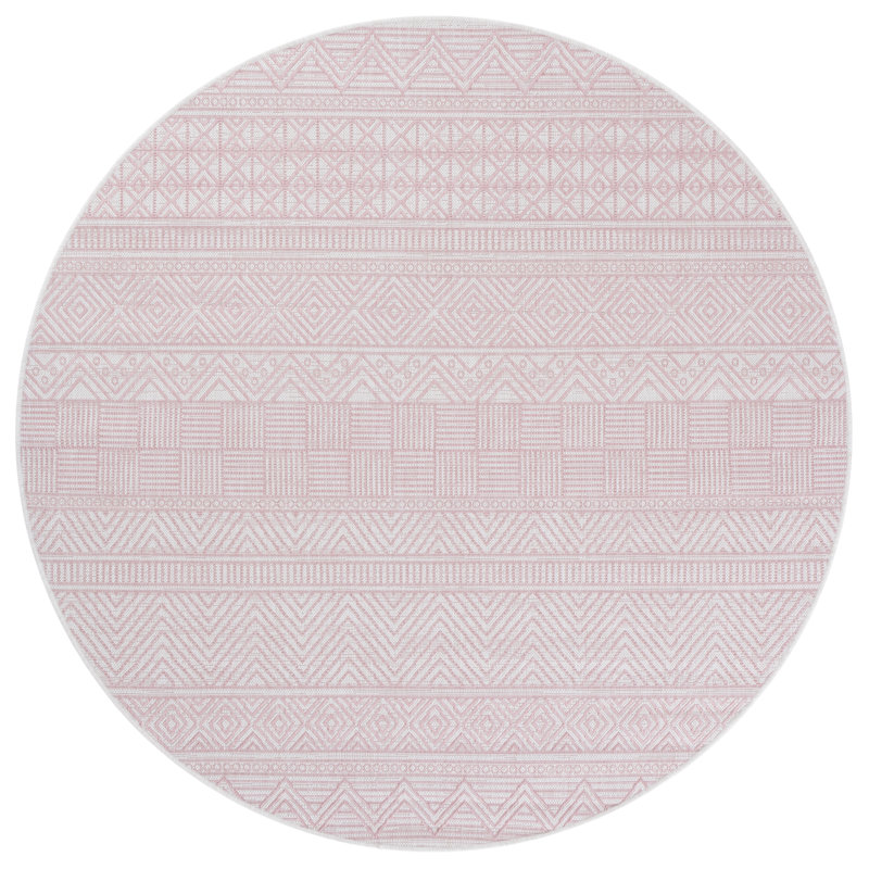 Narcisse Performance Southwestern Indoor/Outdoor Area Rug, Round 6'7"