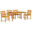 4 - Person Wood Patio Dining Set with