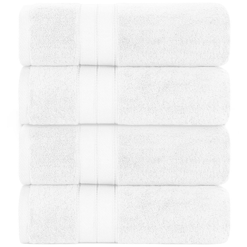 Modern Threads 4-Pack SpunLoft™ Bath Sheet Set, White