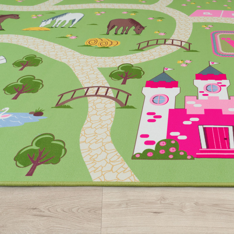 Bohdalice Green Rug, Square 200cm
