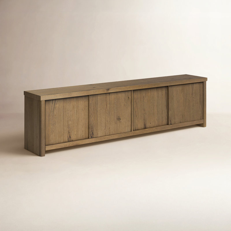 Laredo TV Stand - Smoked Black Veneer, Light Brown