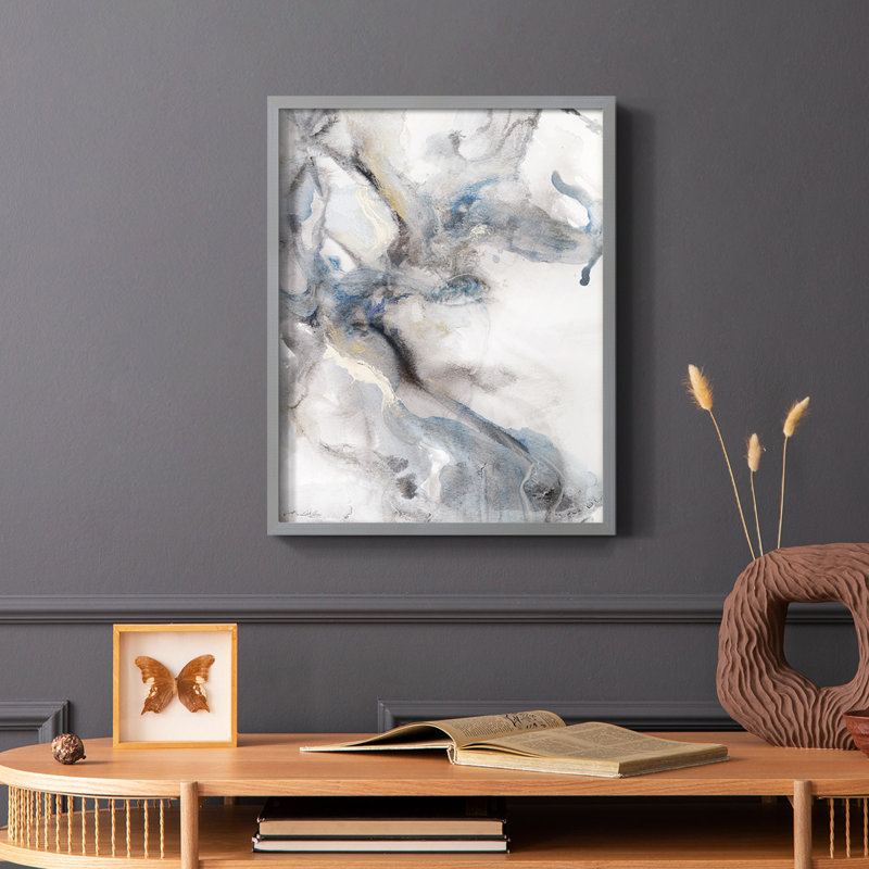 Marble Trance, reproduction encadrée - bois massif, Gris, H 10 po x l 8 po