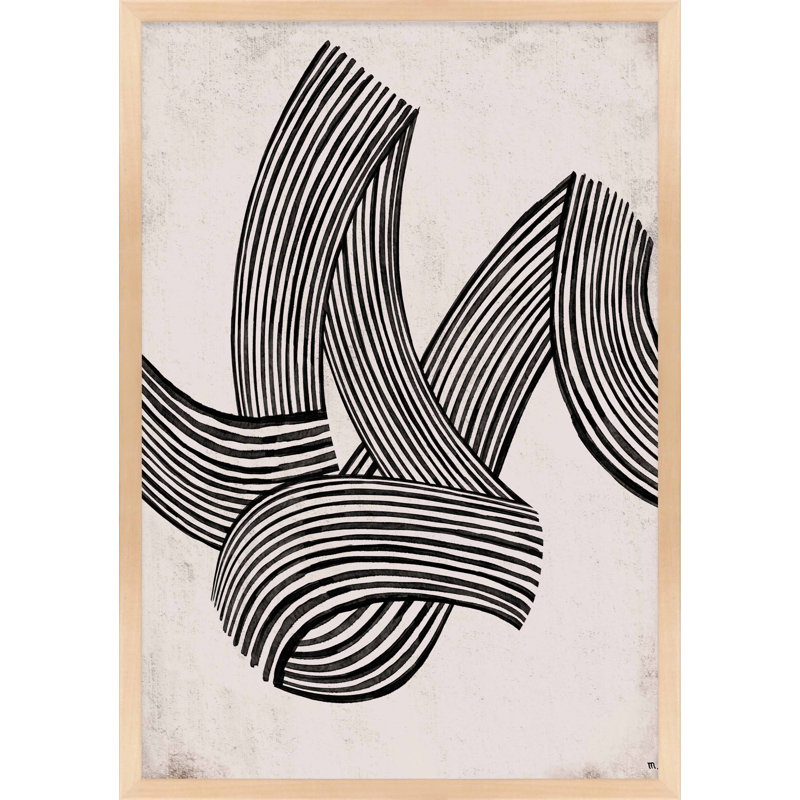 Neilsen Linework 5 by Studio M - Picture Frame Print, 25" H x 17.5" W x 1.25" D, Maple Framed