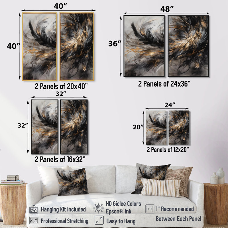 Or et noir Expressions de la liberté I - art mural traditionnel orange, 32" H x 32" W, Impression encadrée flottante, Black