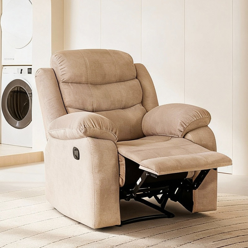 36.2" Cozy Retreat Manual Reclining Armchair, Light Camel