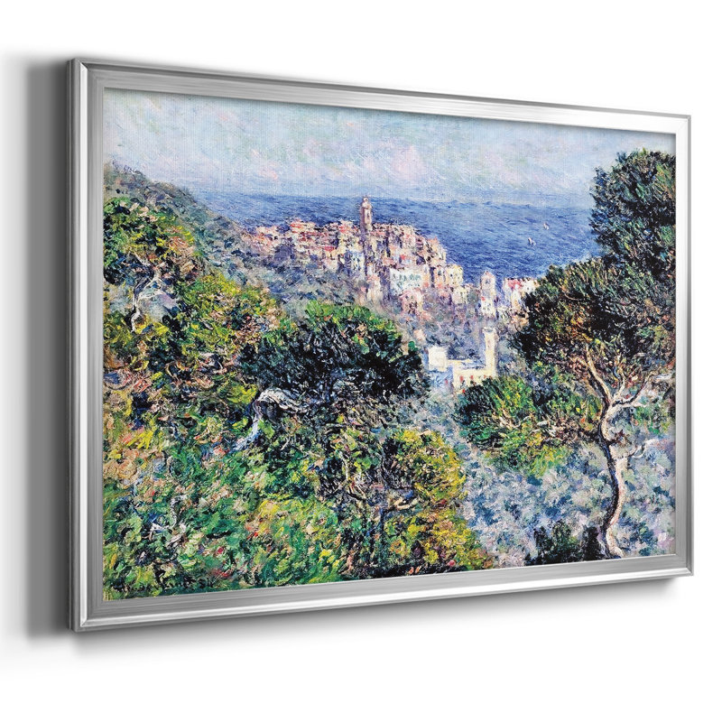 Bordviera, vue encadrée sur toile, Argent, H 14 po x l 20 po x P 1,5 po