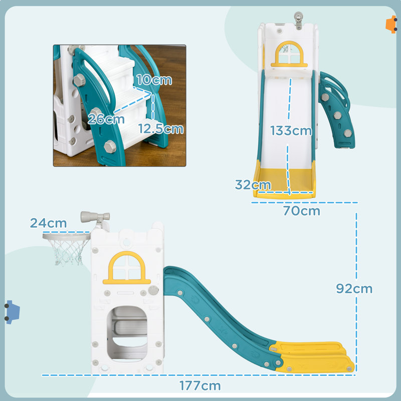 HOMCOM Wave Slide