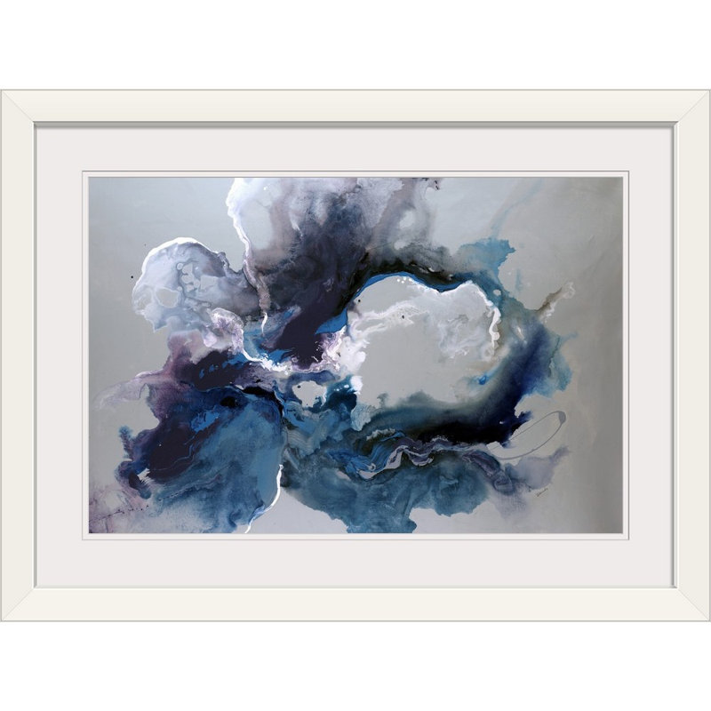 Cerulean Waters by Sydney Edmunds - Print, 24" H x 32" W, Framed Print, White