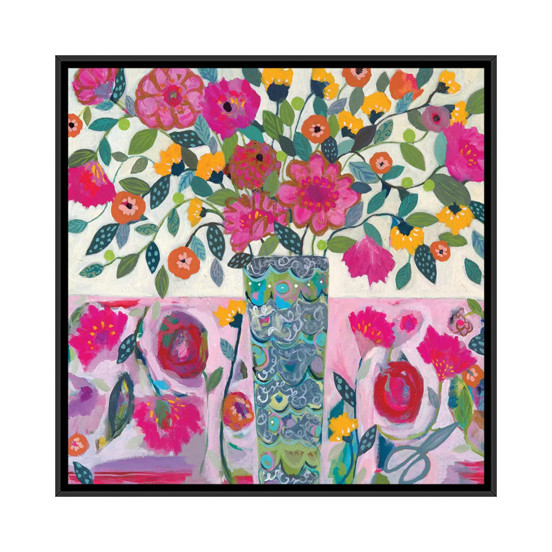 «Amazing Vase», impression sur toile, H 26 po x l 26 po x P 1,5 po, Toile avec cadre noir, Pas de tapis
