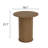 21.7" Tall Mid-Century Modern Tambour Round End Table-110136246