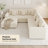 Kaneki 6 - Piece Slipcovered Corduroy Sectional Sofa Sleeper Couch With Storage Ottoman-336462708-353185389