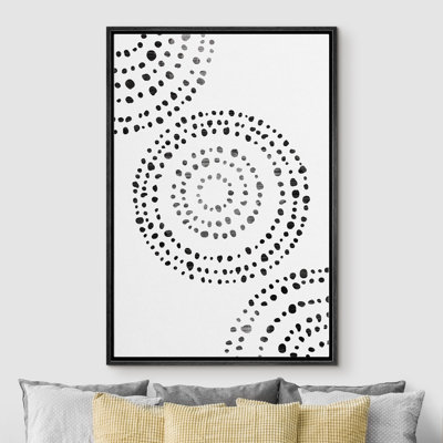Décor de bureau aquarelle noir et blanc à motif abstrait minimaliste relaxant et calme