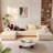 Boneless 96" L-Shaped Boneless Modular Cloud Couch Sectional Sofa-1045483158