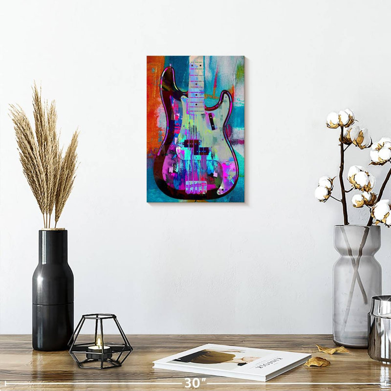 Abarca Painted Precision Bass, 12" H x 8" W