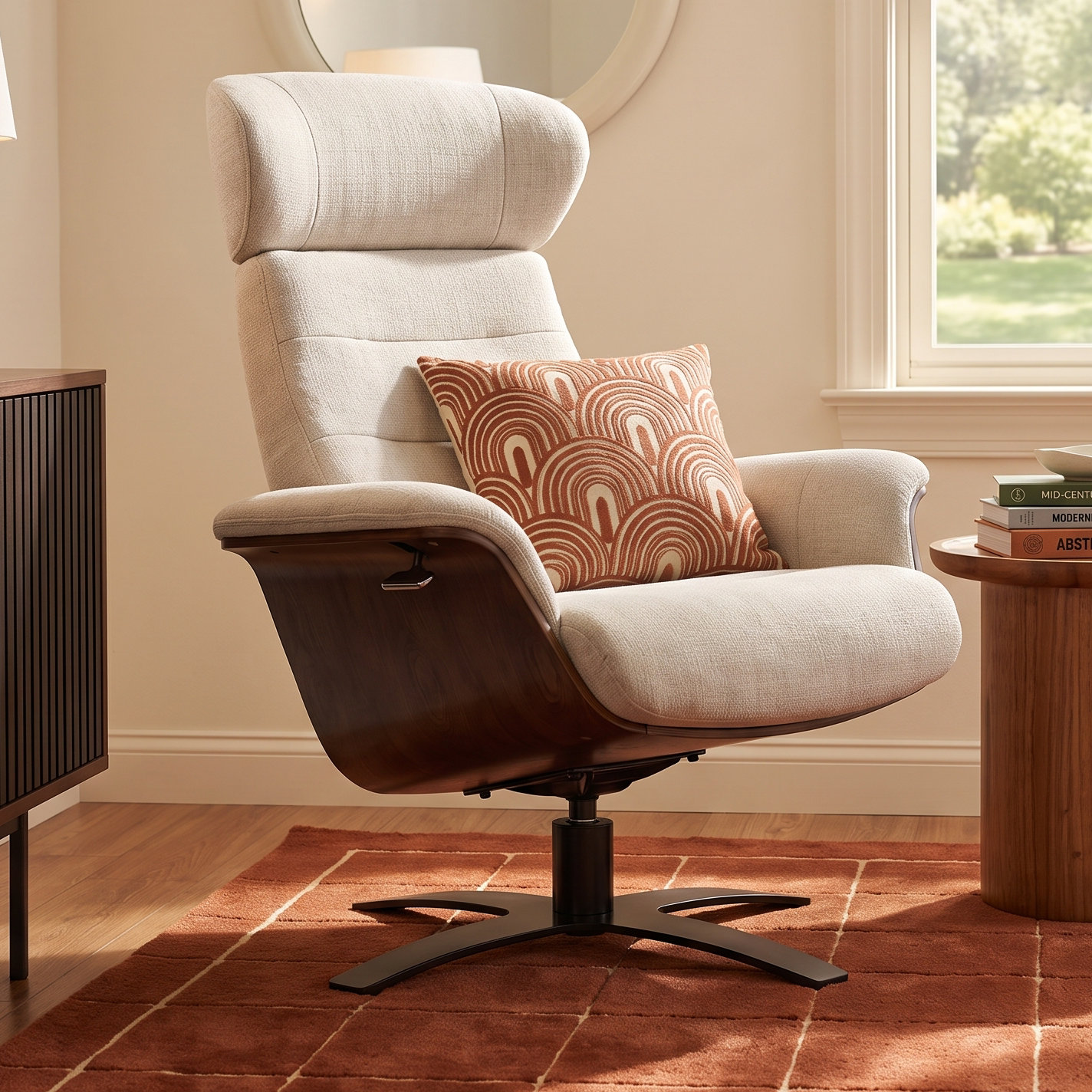 Dillon 31" Linen Swivel Recliner