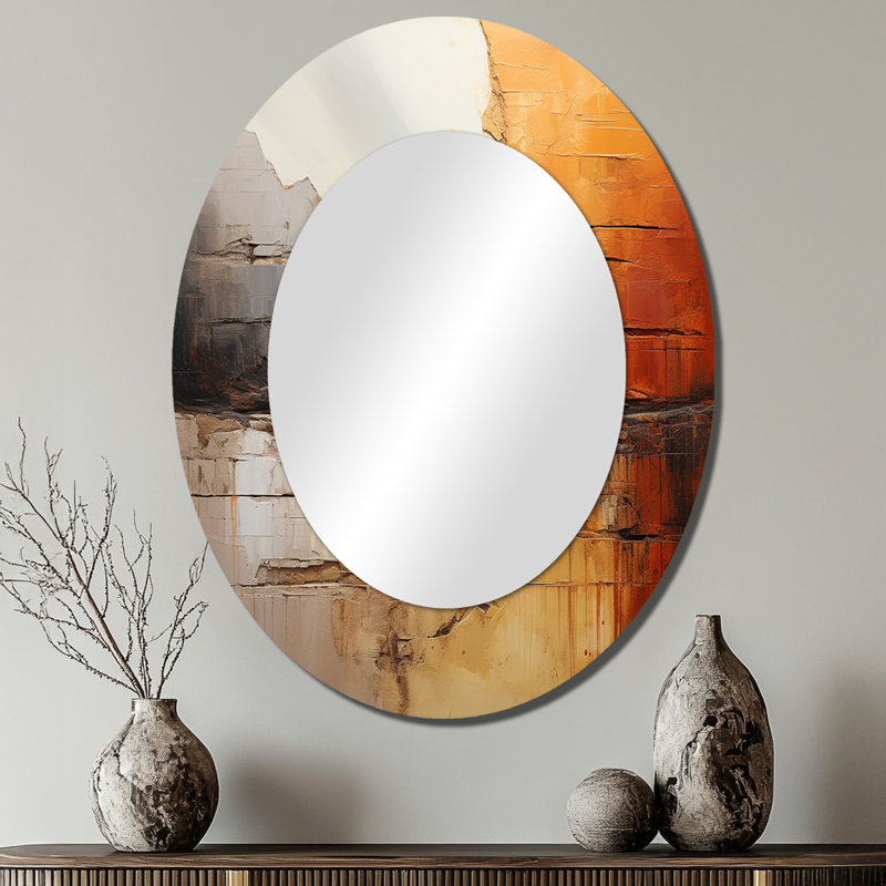 Gris, gris et orange, 40 po x 30 po