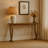 Solid Walnut Console Table with Curved Legs, Entryway Accent Table
