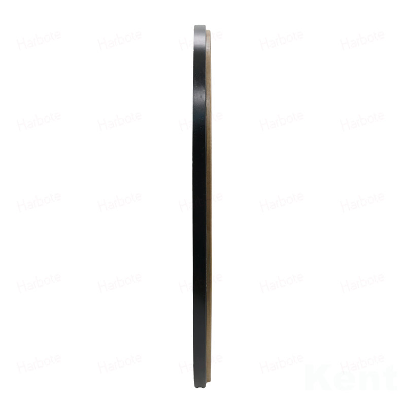 Miroir décoratif 31,3 "deux tons noir mat et bois naturel