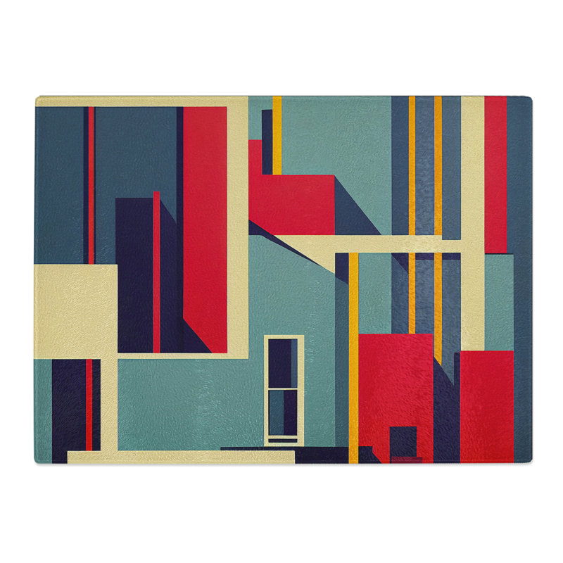 Bauhaus Architecture Vol.1 Abstract  Glass Chopping Board