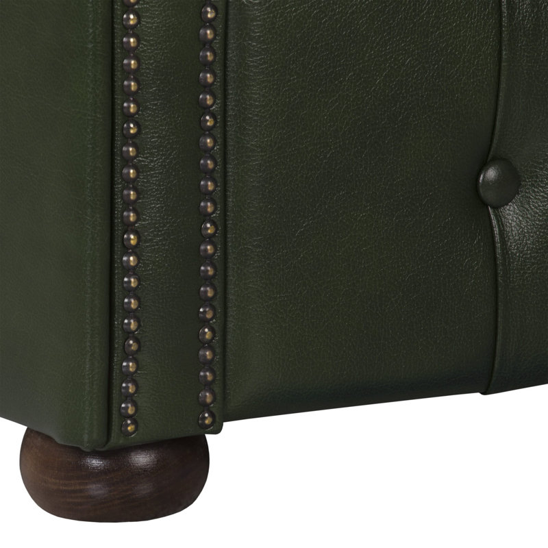 Tamberg Genuine Leather Sofa, 4, Green