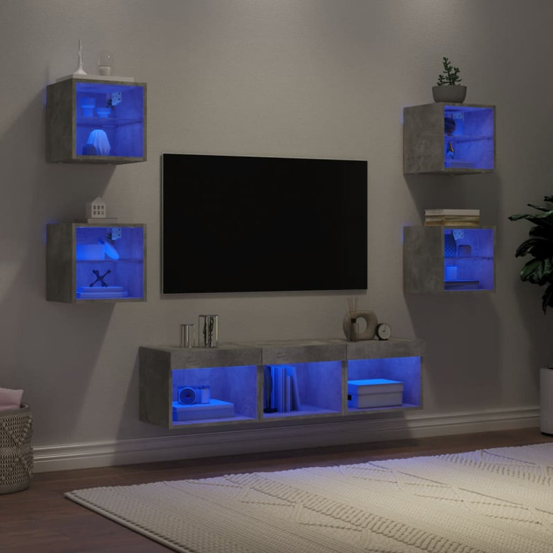 No_Yes_Yes_Yes_N/A Unfinished Entertainment Centre for TVs up to 88", Concrete Grey