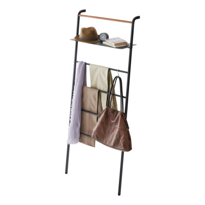 Leaning Blanket Ladder with Shelf