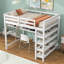  Lit mezzanine avec tablettes de rangement et bureau sous le lit-66213656-66213657