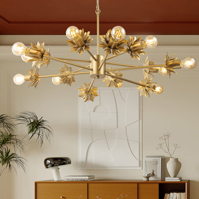 Ophelia 12-Light Modern Linear Sputnik Chandelier