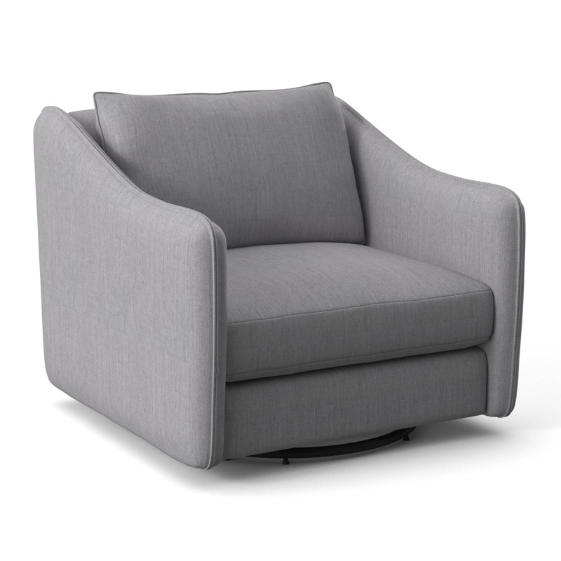 Monterey Swivel Patio Chair with Cushions, Canvas Granite Sunbrella® Canvas