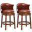 Tabouret de bar pivotant en cuir