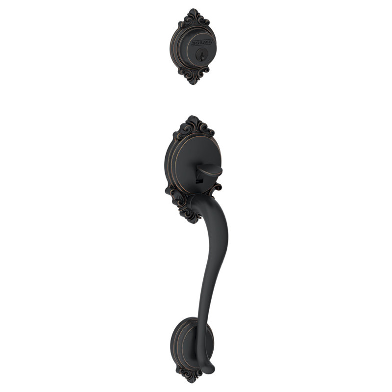 Brookshire Inactive Exterior Dummy Entry Set (Interior Portion Sold Separately), Aged Bronze