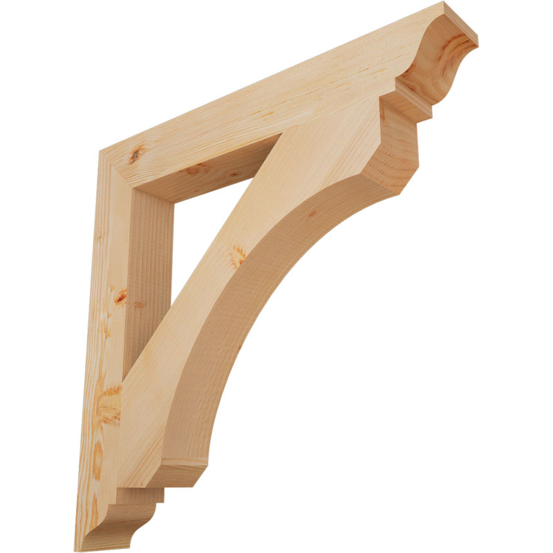 Support en bois rustique traditionnel BKTLEC01, Douglas (lisse), H 28 po x l 3,5 po x P 28 po