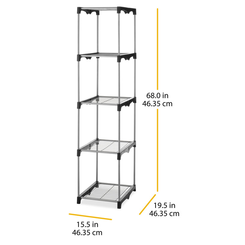 Tour de garde-robe à 5 niveaux H 67,88 po x l 19,5 po x P 15,5 po Anclote