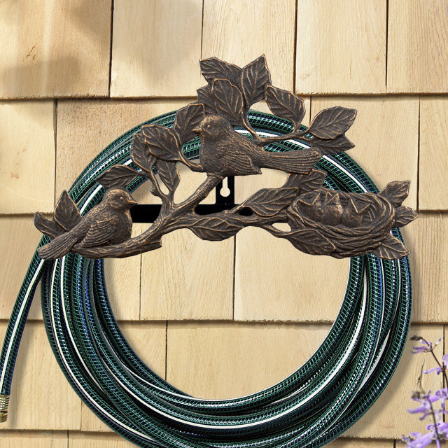 Chickadee Aluminum Wall Mounted Hose Holder, Oil-Rubbed Bronze