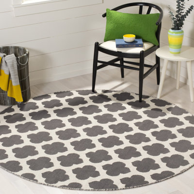 Tapis géométrique en coton tissé à la main Romona