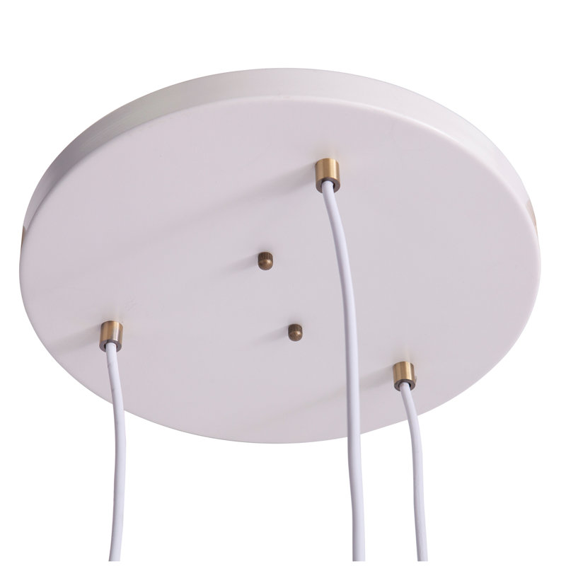 Luminaire suspendu grappe 3 lumières Renmarco, Blanc